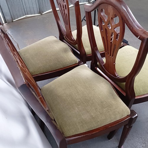 24 - Four mahogany chairs, with drop in seats