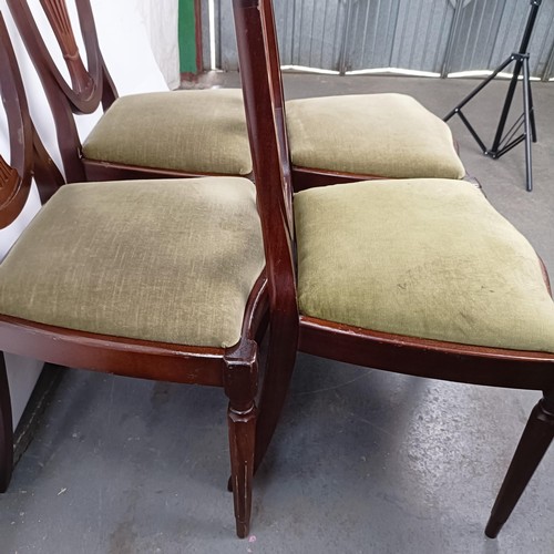 24 - Four mahogany chairs, with drop in seats