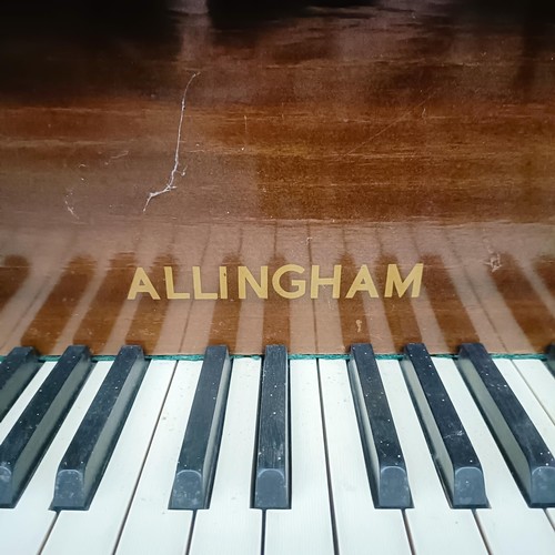 26 - An Allingham baby grand piano, in a mahogany case, 142 cm wide