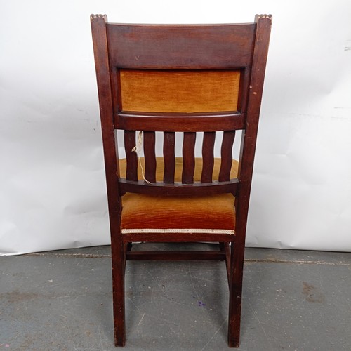 30 - A mahogany framed commode chair, and two single chairs (3)