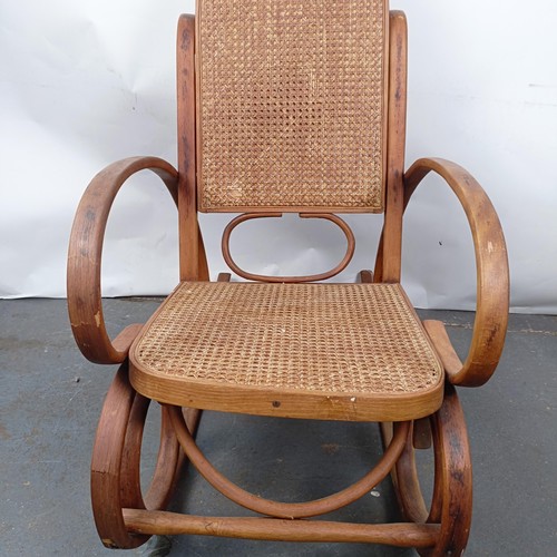 48 - A Thonet style rocking armchair