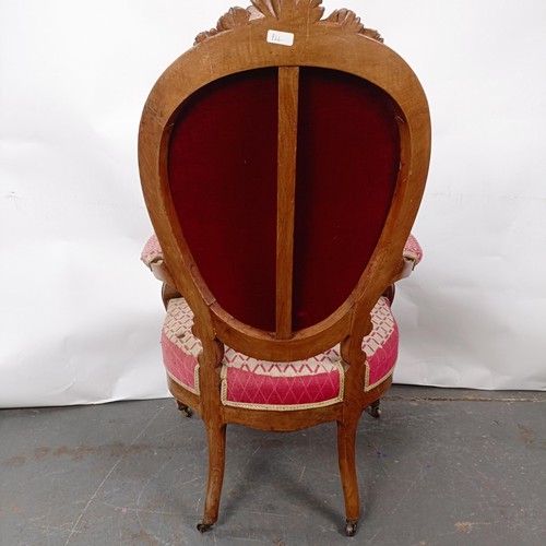 55 - A 19th Century French walnut framed armchair