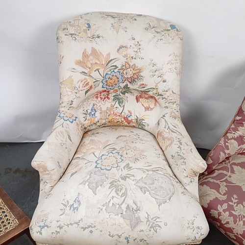 62 - A Victorian nursing chair, another, and a chair (3)