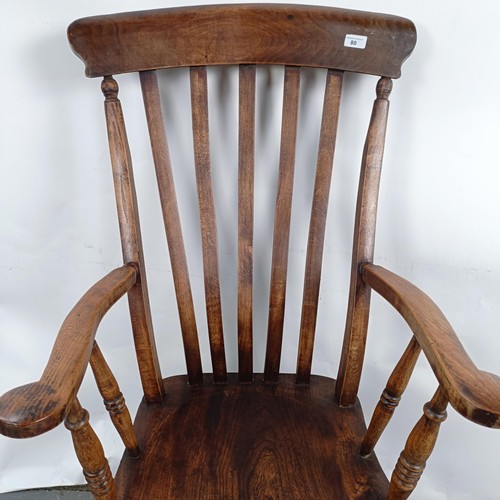 80 - A Victorian Windsor style armchair