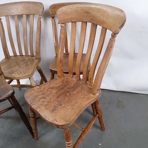 78 - Four Victorian kitchen chairs (4)