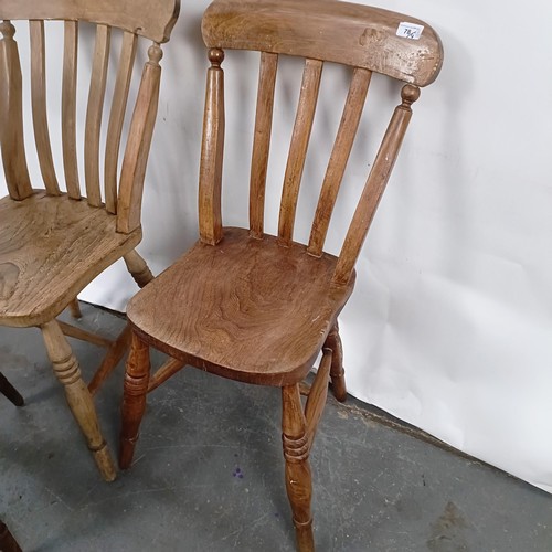 78 - Four Victorian kitchen chairs (4)