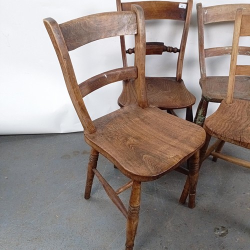 85 - Four Victorian kitchen chairs (4)