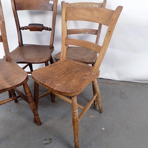 85 - Four Victorian kitchen chairs (4)