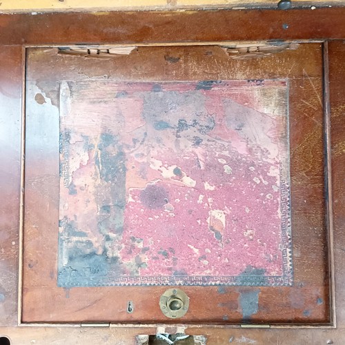 106 - A 19th century mahogany cylinder front bureau, 119 cm wide