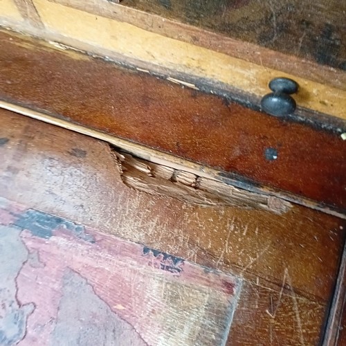 106 - A 19th century mahogany cylinder front bureau, 119 cm wide