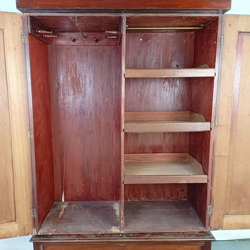 111 - A Victorian mahogany wardrobe, 117 cm wide x 203 cm high