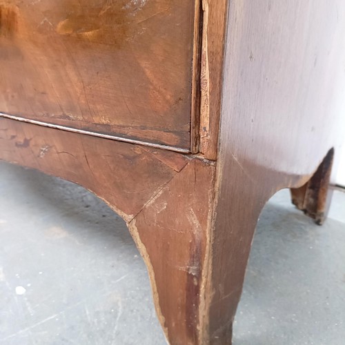 117 - A 19th century mahogany chest, of two short and three long drawers, 104 cm wide