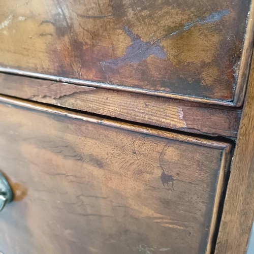 117 - A 19th century mahogany chest, of two short and three long drawers, 104 cm wide