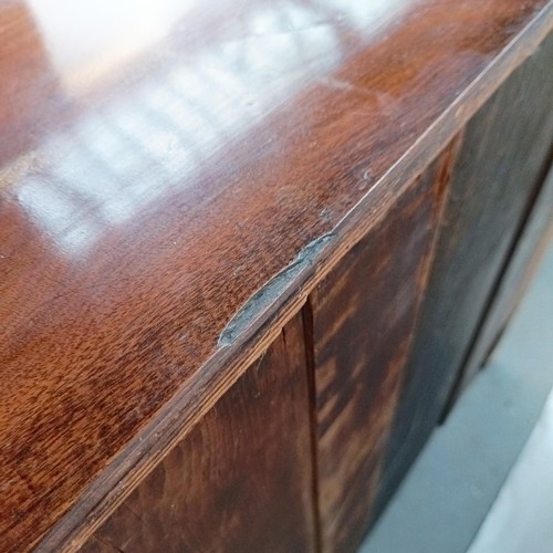 117 - A 19th century mahogany chest, of two short and three long drawers, 104 cm wide