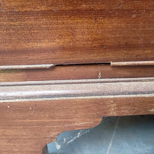 118 - A 19th century mahogany chest, of two short and four long drawers, 118 cm wide