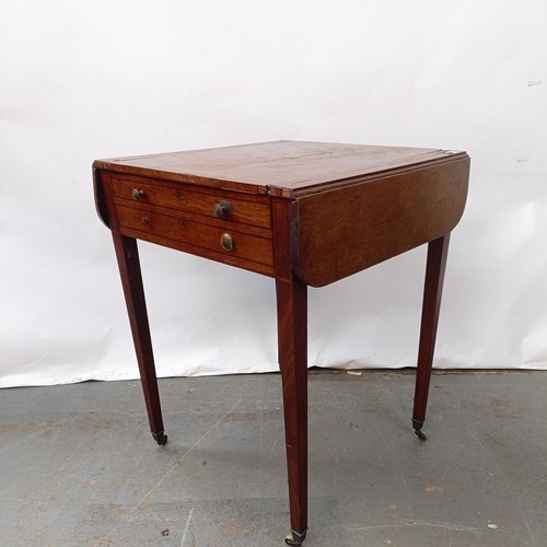 120 - A 19th century mahogany games table, with reversible top, 60 cm wide