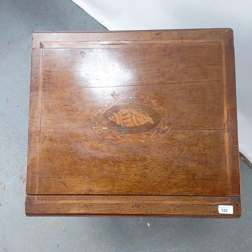 120 - A 19th century mahogany games table, with reversible top, 60 cm wide