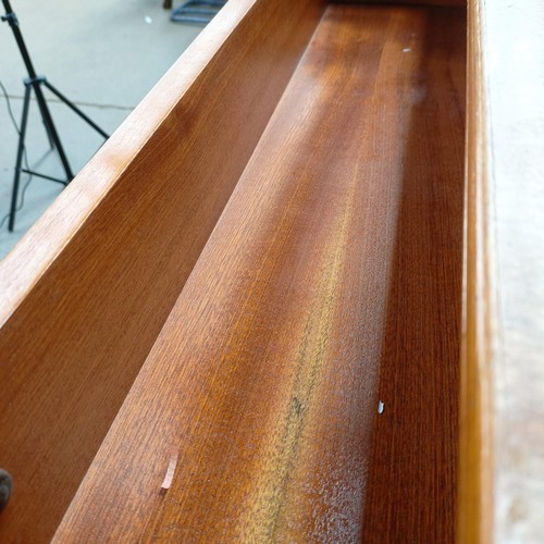 127 - An inlaid mahogany chest, having five drawers, 78 cm wide