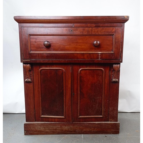 133 - A Victorian mahogany secretaire cabinet, 92 cm wide