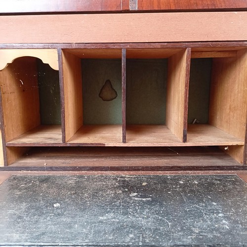 133 - A Victorian mahogany secretaire cabinet, 92 cm wide