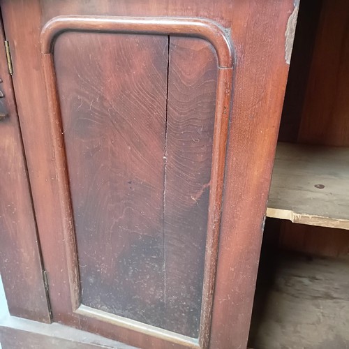 133 - A Victorian mahogany secretaire cabinet, 92 cm wide