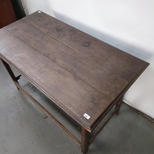 154 - An 18th century style oak table, 138 cm wide