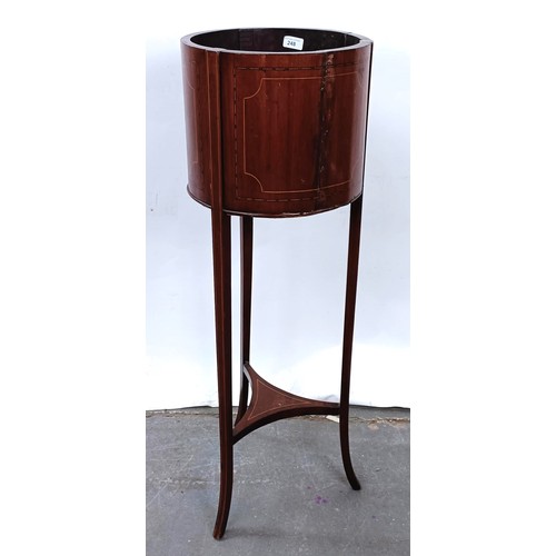 248 - A Lister's mahogany planter, 100 cm high