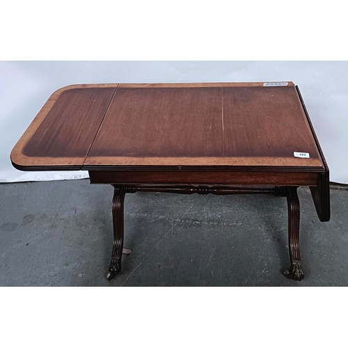 242 - A walnut coffee table, and four others (5)