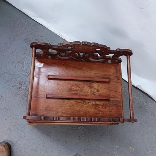 172 - A Victorian walnut Canterbury, 60 cm wide