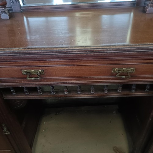 8 - An early 20th century walnut sideboard, 190 cm wide<br /><br />Please note collection is from TA9 4L...