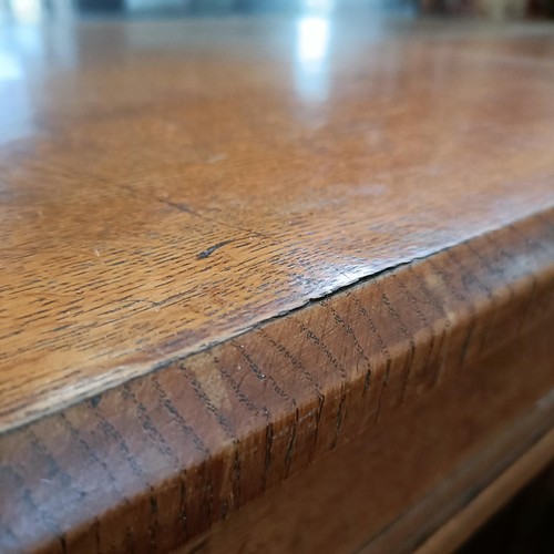 9 - A 19th century oak sideboard, with a raised mirrored back, 216 cm widePlease note collection is from... 