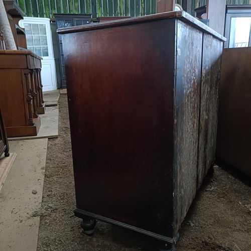 15 - A mahogany chest, with two short and three long drawers, 110 cm wide<br /><br />Please note collecti...