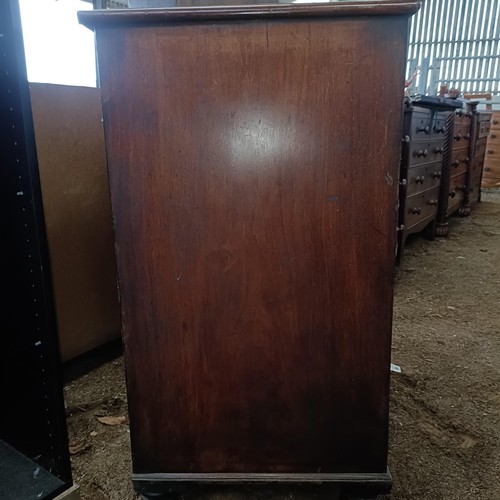 15 - A mahogany chest, with two short and three long drawers, 110 cm wide<br /><br />Please note collecti...