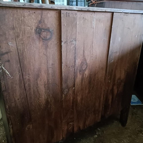 17 - A mahogany chest, with two short and three long drawers, 101 cm wide<br /><br />Please note collecti...