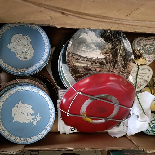 46 - Assorted Wedgwood collectors' plates, other ceramics, prints, books, and other items (qty)<br /><br ...