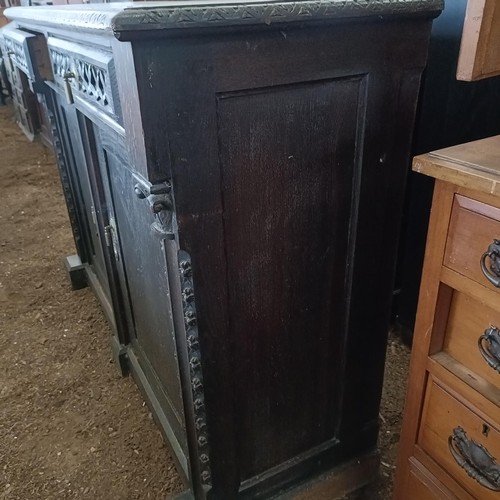 25 - An oak sideboard, 132 cm widePlease note collection is from TA9 4LJ only on 22nd, 23rd, 24th & 2... 