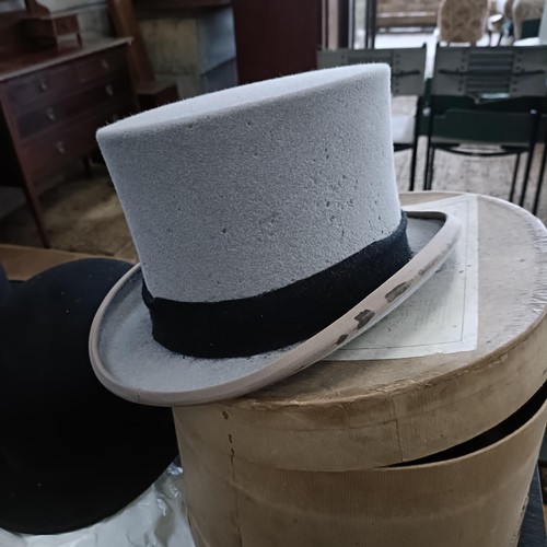 28 - A top hat with box, and two bowler hats (3)Please note collection is from TA9 4LJ only on 22nd, 23rd... 