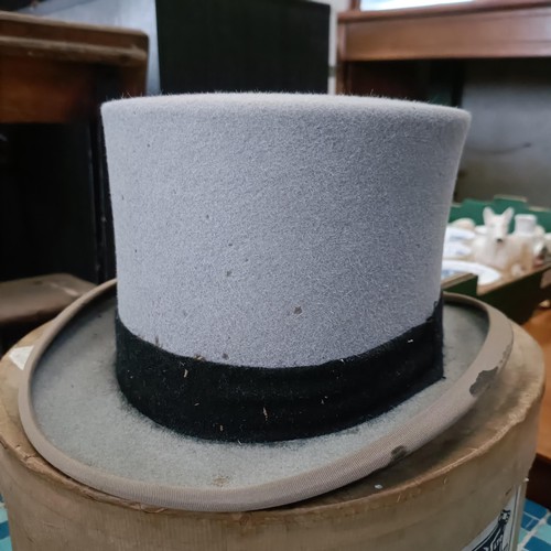 28 - A top hat with box, and two bowler hats (3)<br /><br />Please note collection is from TA9 4LJ only o...