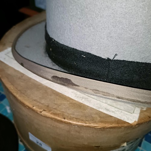 28 - A top hat with box, and two bowler hats (3)<br /><br />Please note collection is from TA9 4LJ only o...