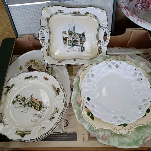 32 - A red and white wash set, assorted ceramics and other items (qty)<br /><br />Please note collection ...