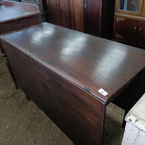 34 - A mahogany drop leaf table, 110 cm widePlease note collection is from TA9 4LJ only on 22nd, 23rd, 24... 