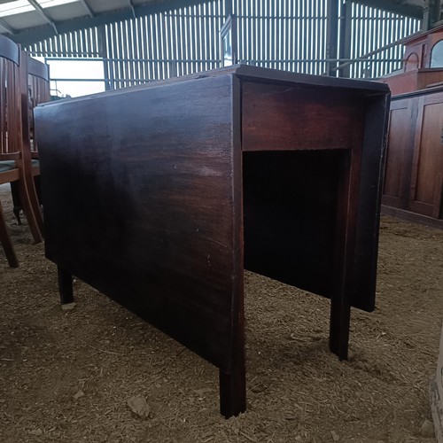 34 - A mahogany drop leaf table, 110 cm wide<br /><br />Please note collection is from TA9 4LJ only on 22...