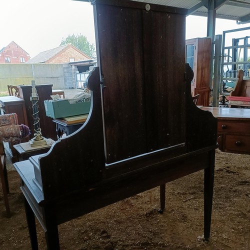 36 - An early 20th century mahogany dressing table, with two frieze drawers, 109 cm wide<br /><br />Pleas...