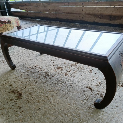 57 - A Chinese carved coffee table, 96 cm widePlease note collection is from TA9 4LJ only on 22nd, 23rd, ... 