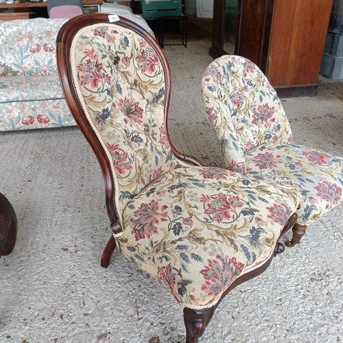 58 - A Victorian nursing chair, and another (2)Please note collection is from TA9 4LJ only on 22nd, 23rd,... 