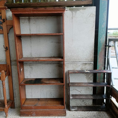 61 - A open bookcase, 83 cm wide, and another, 84 cm wide (2)Please note collection is from TA9 4LJ only ... 