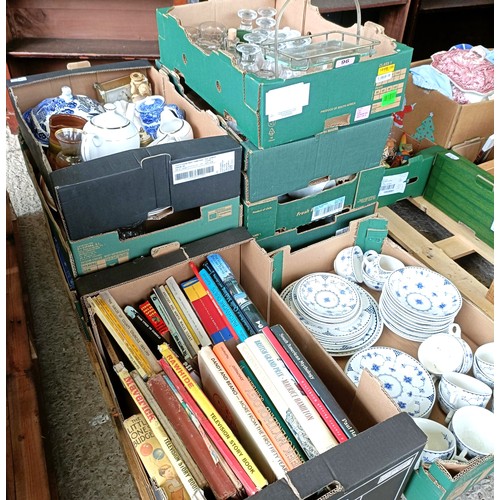 64 - A large quantity of ceramics, glass, books, and other items (qty)Please note collection is from TA9 ... 