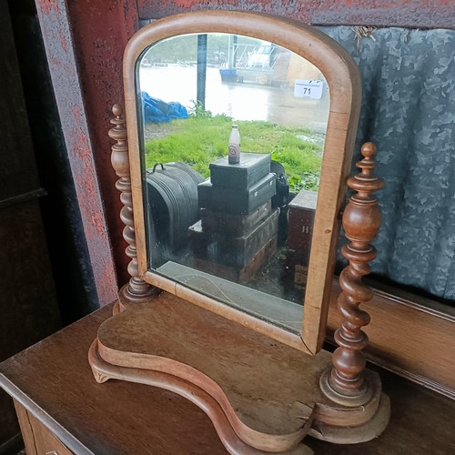 71 - A mahogany bedroom mirror, 56 cm widePlease note collection is from TA9 4LJ only on 22nd, 23rd, 24th... 