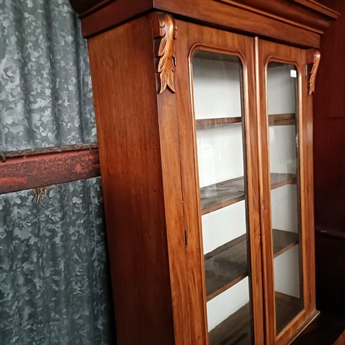 76 - A late 19th century mahogany bookcase cabinet, 80 cm widePlease note collection is from TA9 4LJ only... 