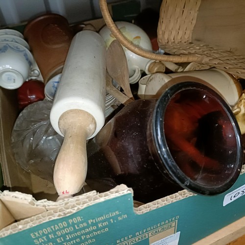 105 - A large quantity of assorted ceramics, metalwares and other items (qty)Please note collection is fro... 